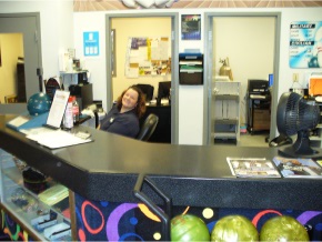 Control Desk at Cannon Ball Lanes